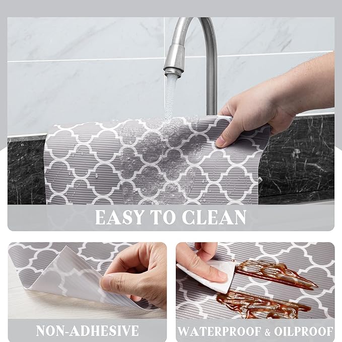 Glotoch 24 Inch Extra Wide Non Slip Shelf Liner, Non Adhesive Drawer Liner - Image 4