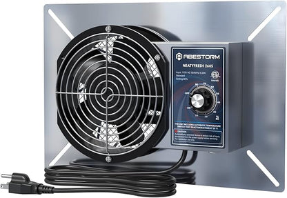 Abestorm 260CFM Crawl Space Ventilation Fan, IP-55 Rated Commercial Stainless by AbestormSolutionsINC