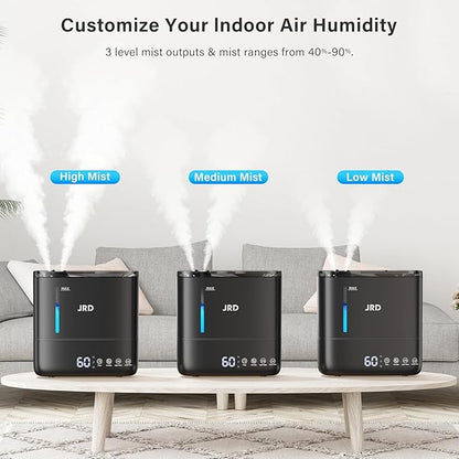 JRD Humidifiers for Bedroom, Ultrasonic Humidifier 4L for Large Room, Cool Mist - Image 7