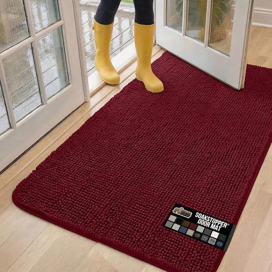 GORILLA GRIP SOAKSTOPPER Dog Door Mat, 60x36 Machine Washable Rug Absorbent by GorillaGrip