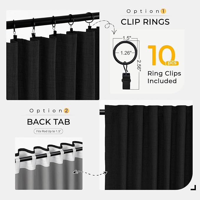 INOVADAY Thermal Sliding Door Curtains 100% Blackout Curtains - Image 4