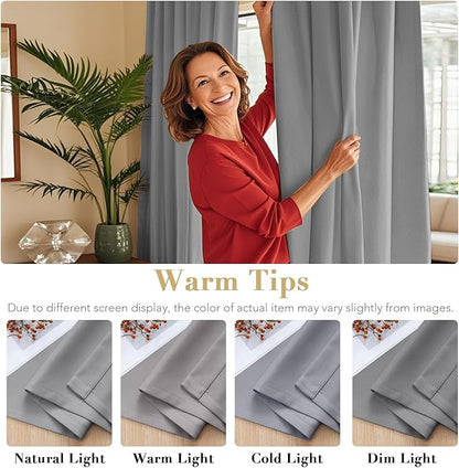H.VERSAILTEX Blackout Curtains Thermal Insulated Window Treatment Panels Room - Image 6