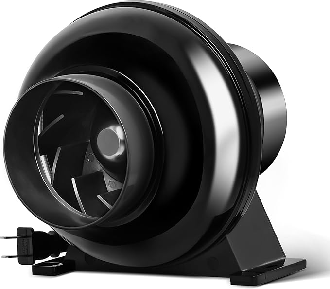 HealSmart 4 Inch 195 CFM Exhaust Inline Duct Fan Quiet Vent Booster Blower by HealSmart