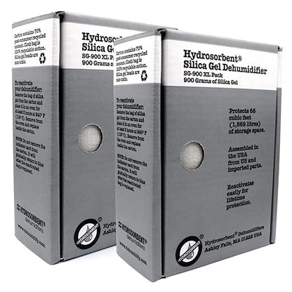 Hydrosorbent 66 Cubic Feet Silica Gel 900 g Pack of 2 by HydrosorbentDehumidifiers