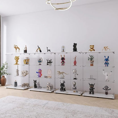 Yoluckea 3 Shelves Glass Display Cabinet - Image 3