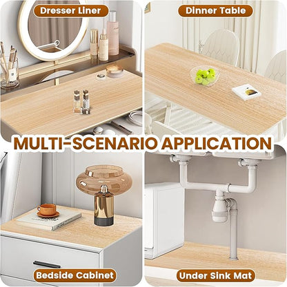 Drawer Shelf Liner for Kitchen Cabinets Non-Adhesive, Non Slip Shelf Paper - Image 6