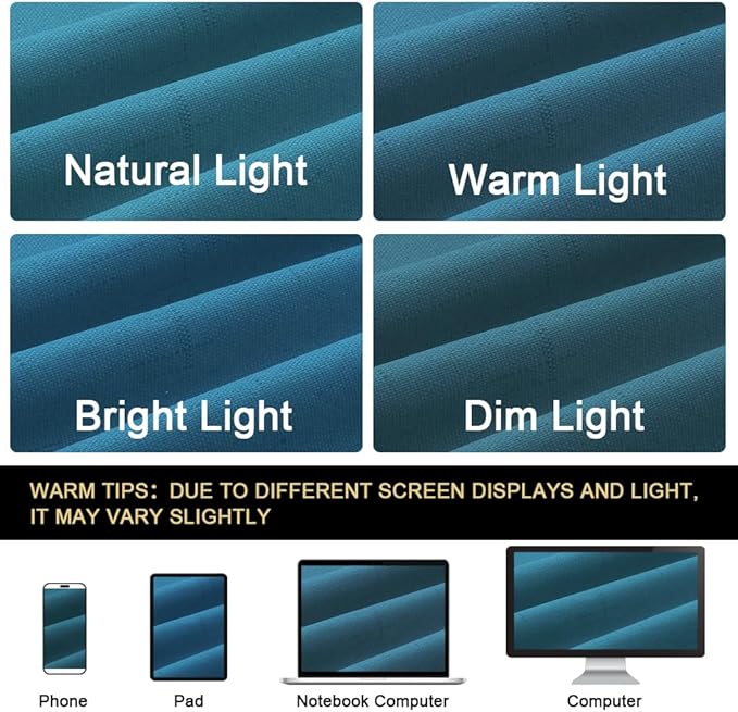PrinceDeco 100% Linen Blackout Curtains Extra Wide Thermal Insulated Door - Image 8