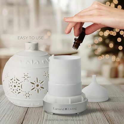 Earnest Living Christmas Ball Essential Oil Diffuser White Ceramic 100 ml - Image 5