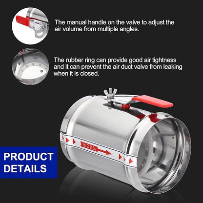 PATIKIL HVAC Duct Manual Volume Backdraft Damper, 5 Inch, Airflow Ducting - Image 3