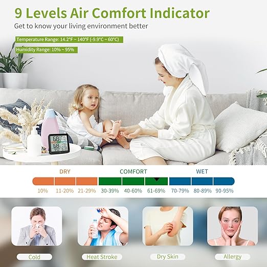 Indoor Thermometer Room Temperature Home Hygrometer Humidity Gauge, Accurate - Image 6