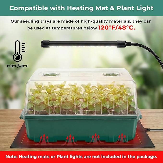 Self-Watering Seed Starter Tray 2 Packs, 96 Cells Seed Starter Kit - Image 6