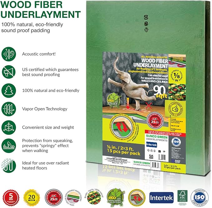 Wood Fiber Flooring Underlayment, 3mm Thickness - Image 3