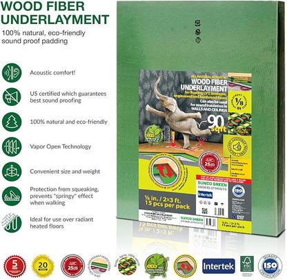 Wood Fiber Flooring Underlayment, 3mm Thickness - Image 3