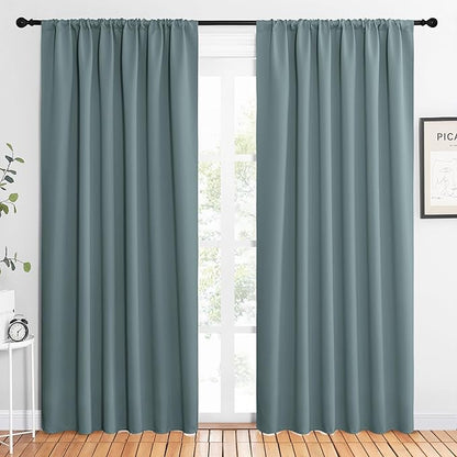 NICETOWN 2 Panels Blackout Curtains, Rod Pocket Thermal Insulated Drapes 84 by NICETOWN