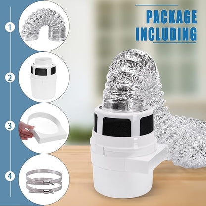 【UPGRADED】NOORNY 3 in1 Indoor Dryer Vent Kit Lint Catcher Bucket Box - Image 4