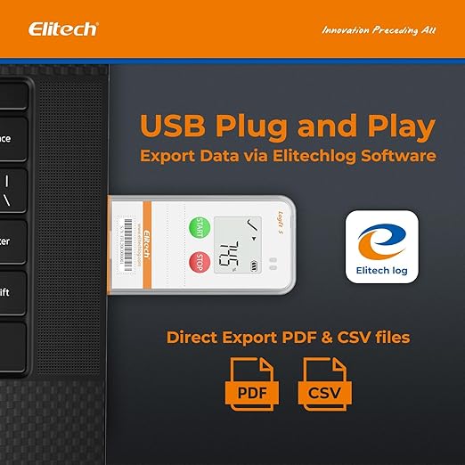 Elitech USB Digital Data Logger Temperature Humidity External Probe Reusable - Image 5