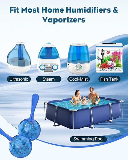Pawfly 12 Pcs Humidifier Cleaner, Demineralization Cleaning Ball, Humidifier & - Image 6