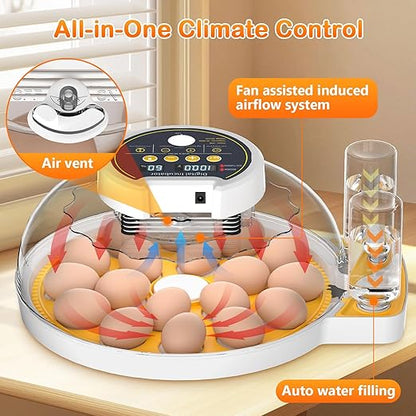 18 Egg Incubator with Automatic Egg Turning and Humidity Control, Incubators - Image 7