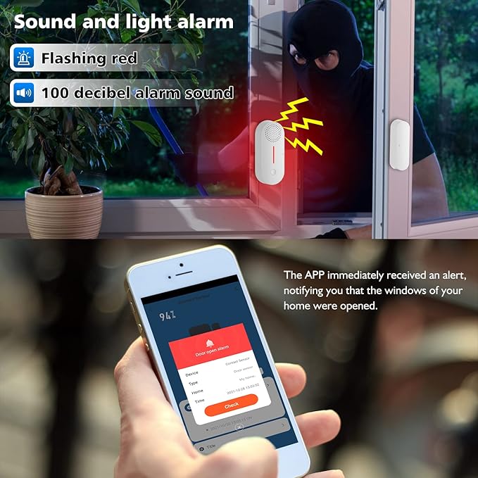 WiFi Door Sensor Alarm: Smart Door Window Sensor - Image 2
