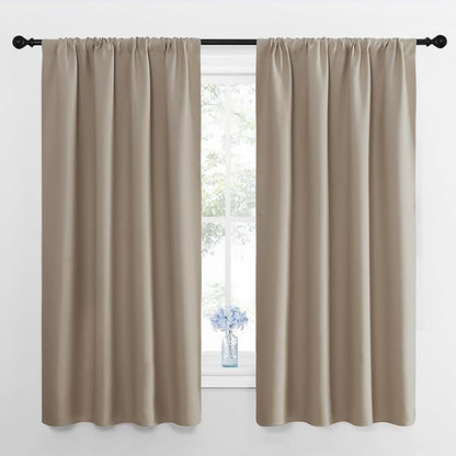 NICETOWN Kitchen Curtains, Short Blackout Drapes, 34 in x 45 in, Thermal by NICETOWN