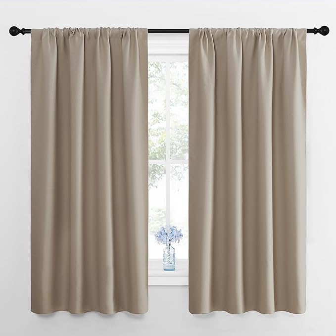 NICETOWN Window Curtains for Bedroom, 2 Panels, W42 x L48 -Inch, Home by NICETOWN