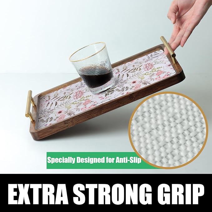 Floral Leaf Shelf Liners Strong Non-Slip and Non Adhesive 12IN x 20FT Shelf and - Image 5