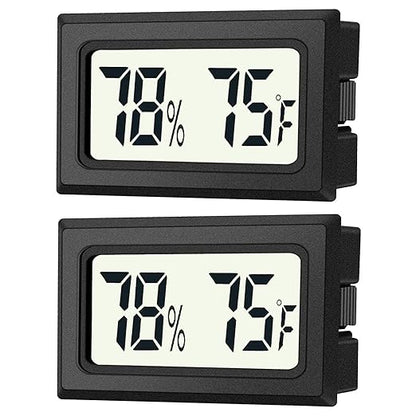 2 Pack Mini Digital Hygrometer Thermometer Gauge, Indoor Outdoor Temperature by JEDEW