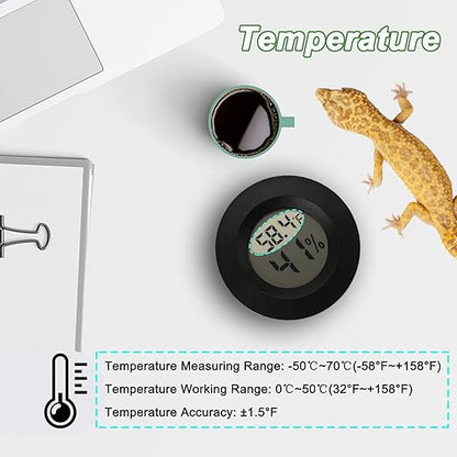 Reptile Thermometer and Humidity Gauge Digtal Terrarium Thermometer Circular - Image 4
