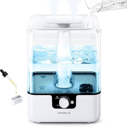 CHIVALZ 6L Humidifiers for Bedroom Large Room Home, Cool Mist Top Fill by CHIVALZ