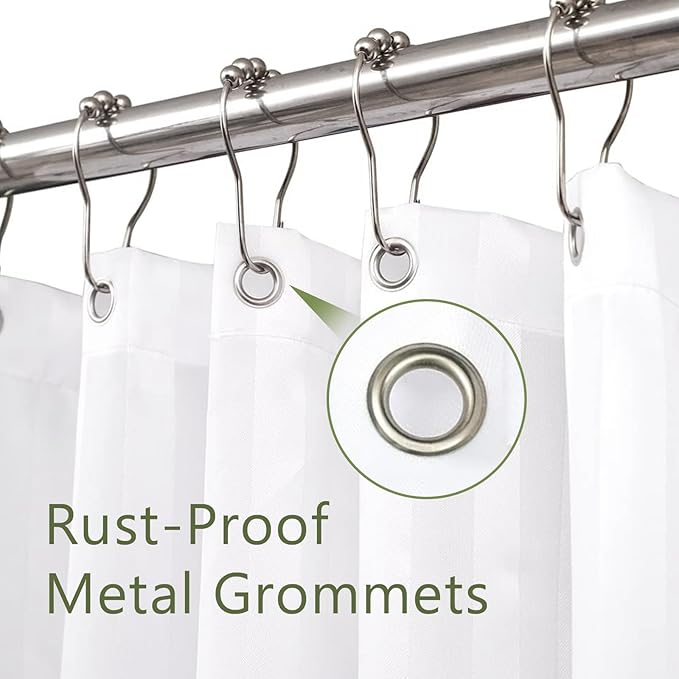 Extra Wide Boho Shower Curtain 180Wx70H Wrap Around Clawfoot Tub Curtain Sage - Image 7