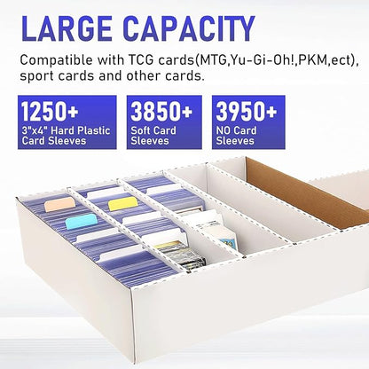 Sports Card Box 5 Row 3200 Count, Cardboard Card Storage Box - Image 3