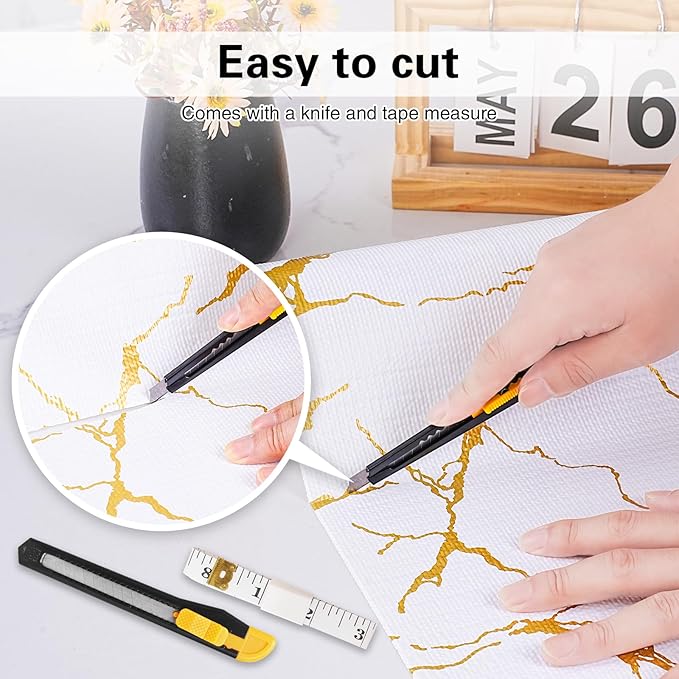 Drawer and Shelf Liner for Kitchen Cabinet, Non-Adhesive Cabinet Liner 18in x - Image 4