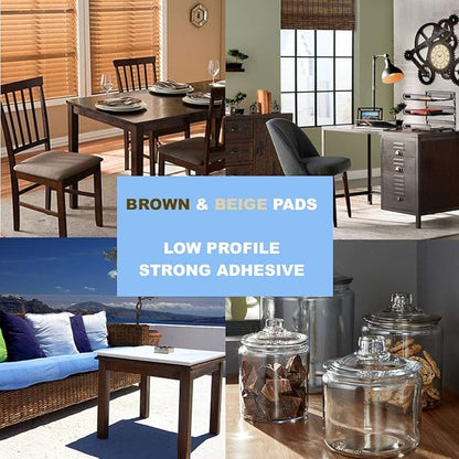 8 Pack - 2 Colors Self Adhesive Square Furniture Felt Pad Surface Protector - Image 4