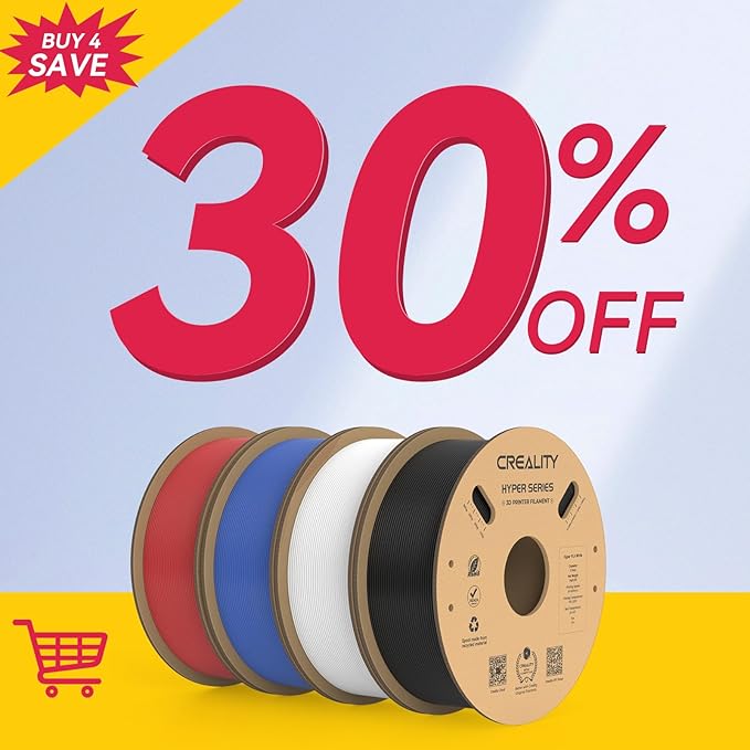 Creality Hyper PLA Filament Bundle 4KG, No-Tangling Stronger Toughness Fit Most - Image 2