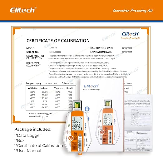 Elitech WHO PQS Certificated 10 Pack Temperature Humidity Data Logger 120Days - Image 6