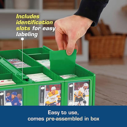 BCW Collectible Card Bin – Green | Holds 3200 Cards | Includes 4 Dividers | - Image 4