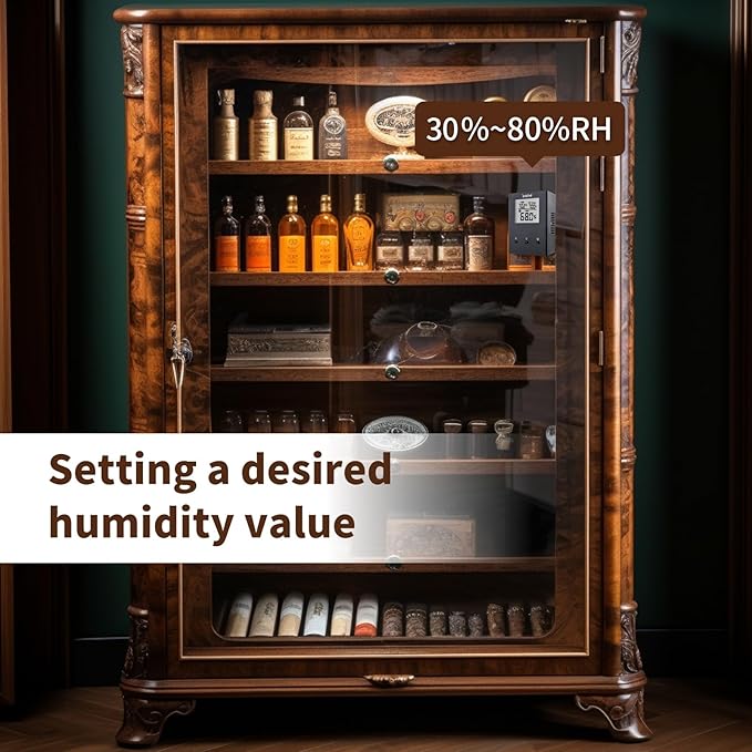 Briidea Electric Humidifiers for Cabinet, 30% RH~80% RH Humidity Setting Values - Image 3