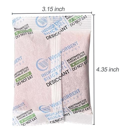 50g Desiccant Packs, Indicating Silica Gel Packets, Rechargeable Desiccant Packs - Image 4