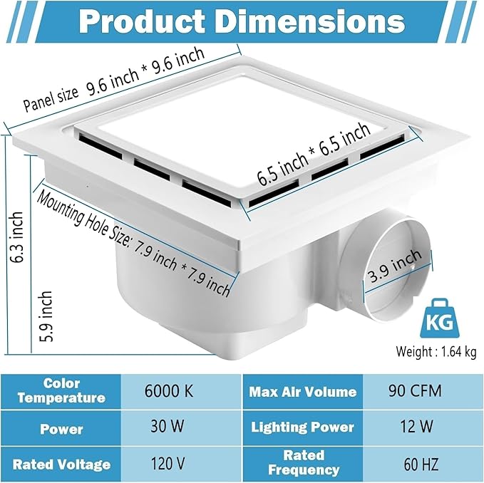 Nalle Ventilation Fans Bathroom Exhaust Fan - Image 4