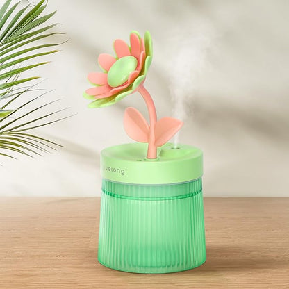 Cute Flower Mini Humidifier, 260ml Sunflower Desktop Humidifiers by Cerrota