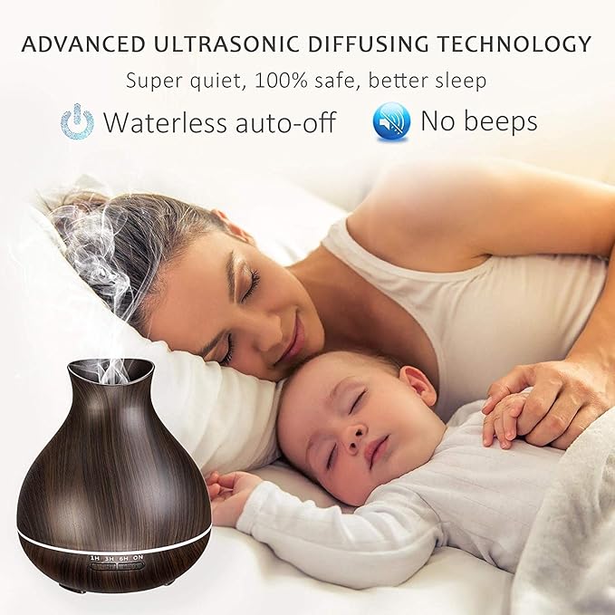 BZseed Aromatherapy Essential Oil Diffuser, 550ml Ultrasonic Fragrant Oil Large - Image 2