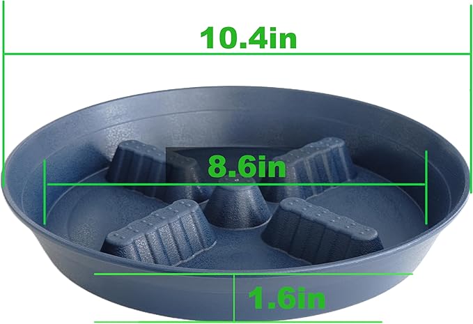 4 Pack Plant Saucer 10 inch, 8 12 14 17 inch, Plant Stand Plastic Plant Saucers - Image 2
