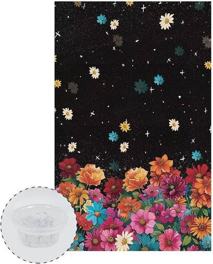 Hippie Flower Recliner Chair Cover Sofa Back Cover Washable Furniture Protector - Image 2