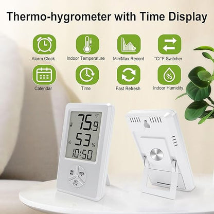 Urageuxy Digital Hygrometer Indoor Thermometer - Image 3