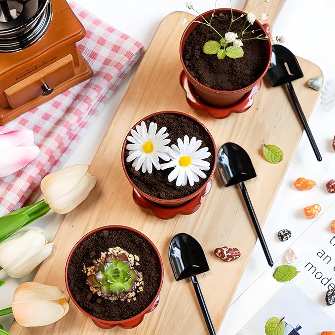 20 Pcs Nursery Pots with Humidity Dome, Cupcake Plant Nursery Pots with Bring A - Image 2