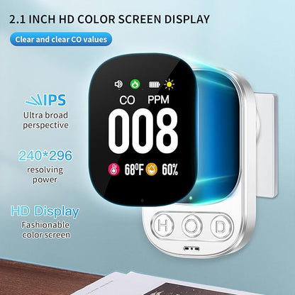 3-in-1 Plug in Carbon Monoxide Detectors Buil-it 1000 mAh Backup Battery - Image 7