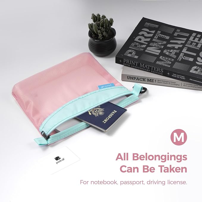 pack all Water-resistant Material Zipper Pouch, Mesh Zipper Bag - Image 3