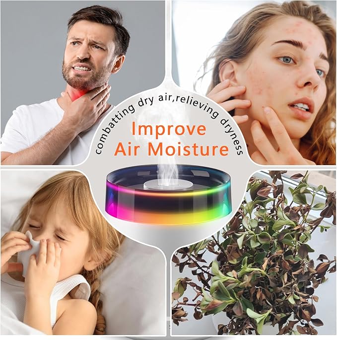 Humidifiers for Bedroom Home, 3L Top Fill Cool Mist Humidifier for Baby Nursery - Image 8