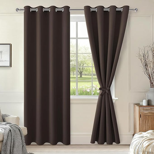 Hiasan Blackout Curtains for Bedroom, 52 x 84 Inches Long by Hiasan