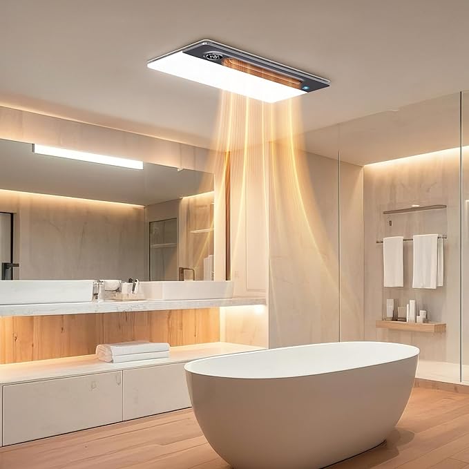 Bathroom Fan with Light and 1900W Heater, 180 CFM Ventilation, Remote Control - Image 9